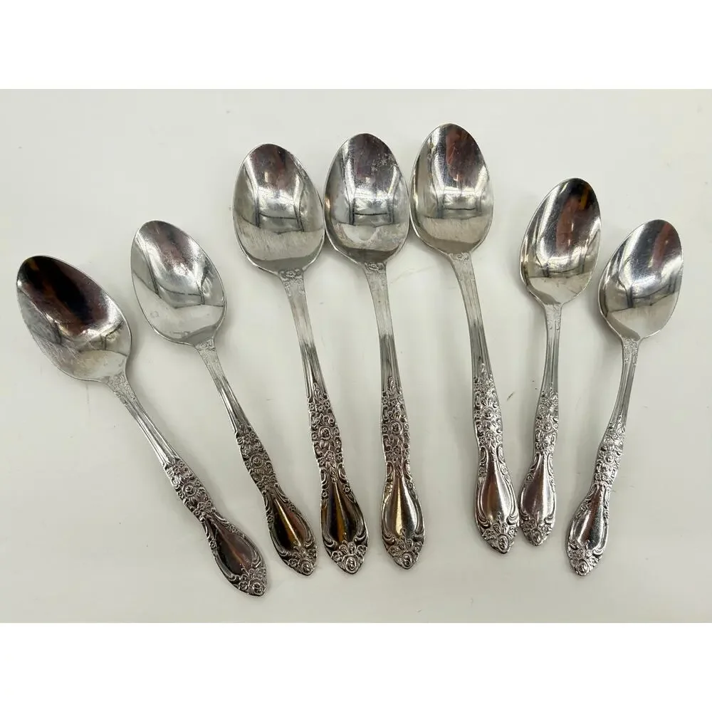 Vintage Northland Stainless Korea Ornate Spoons Lot 8 Replacement Flatware